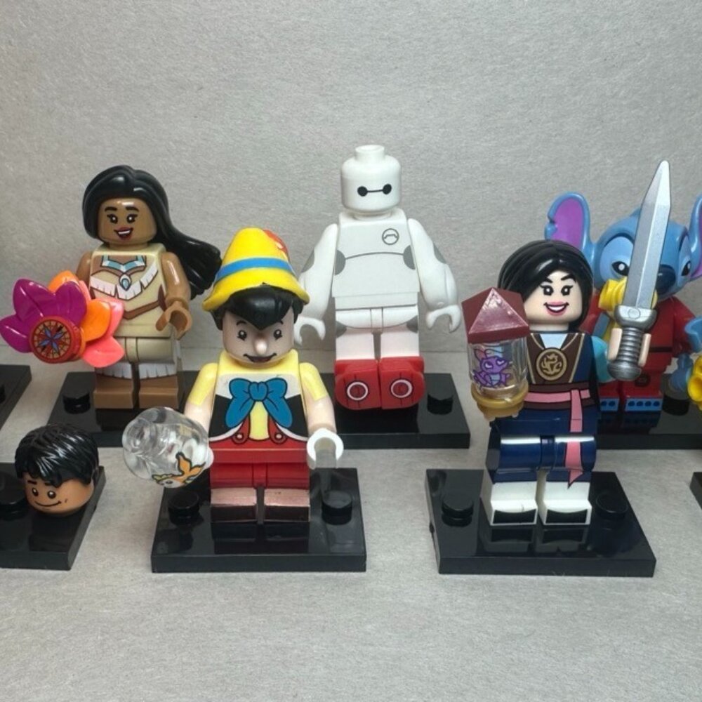 Custom Printed MOC Disney Coco, Big Hero 6, Mulan Minifigures 8 Pack